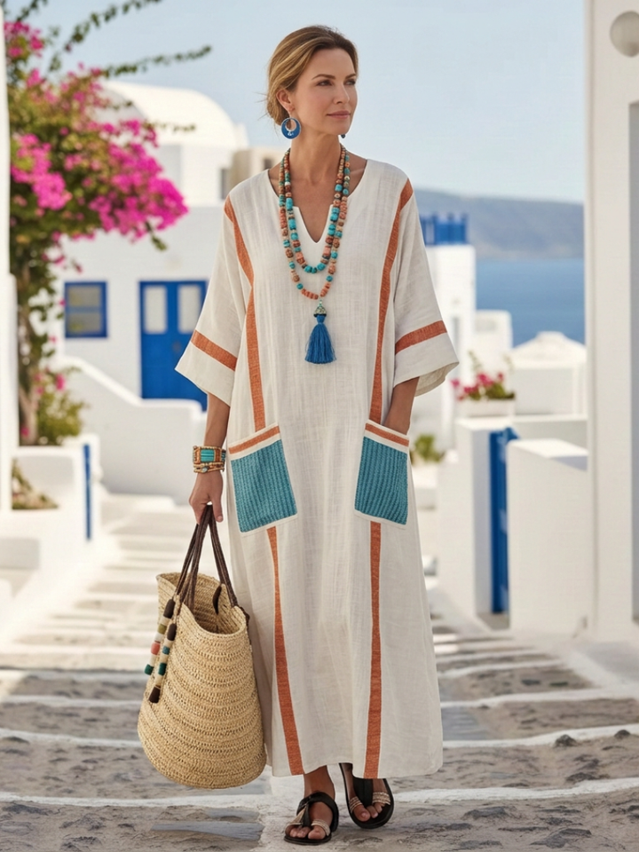 Agnès Paris | Robe maxi et manches mi-longues Noemi