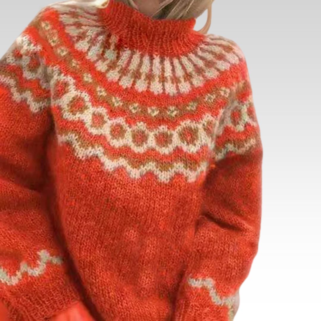 Agnès Paris | Pull Col Montant Jacquard Christine