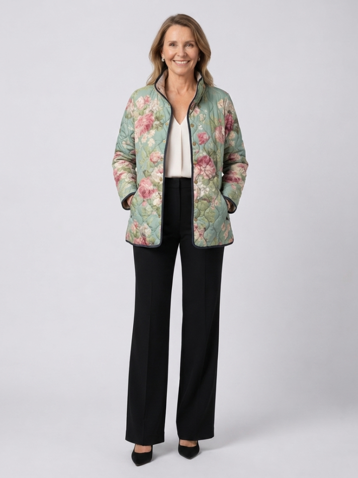 Agnès Paris | Veste Matelassée Roses Anciennes Claire