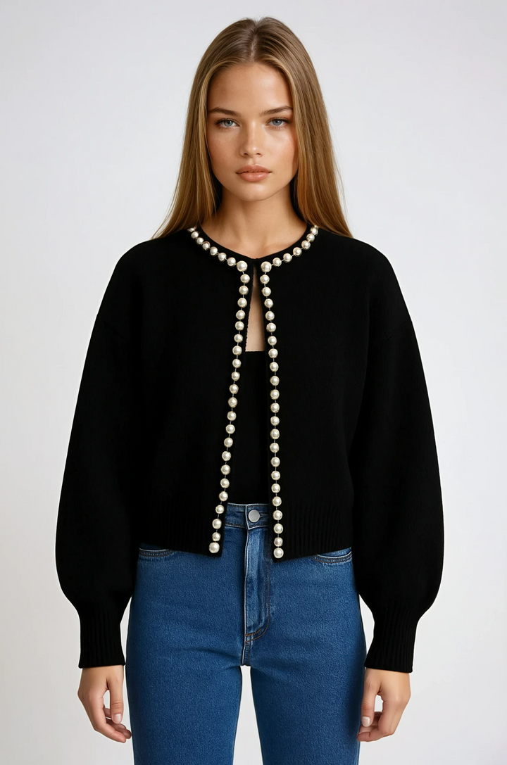 Agnès Paris | Cardigan Bordure Perles Manon