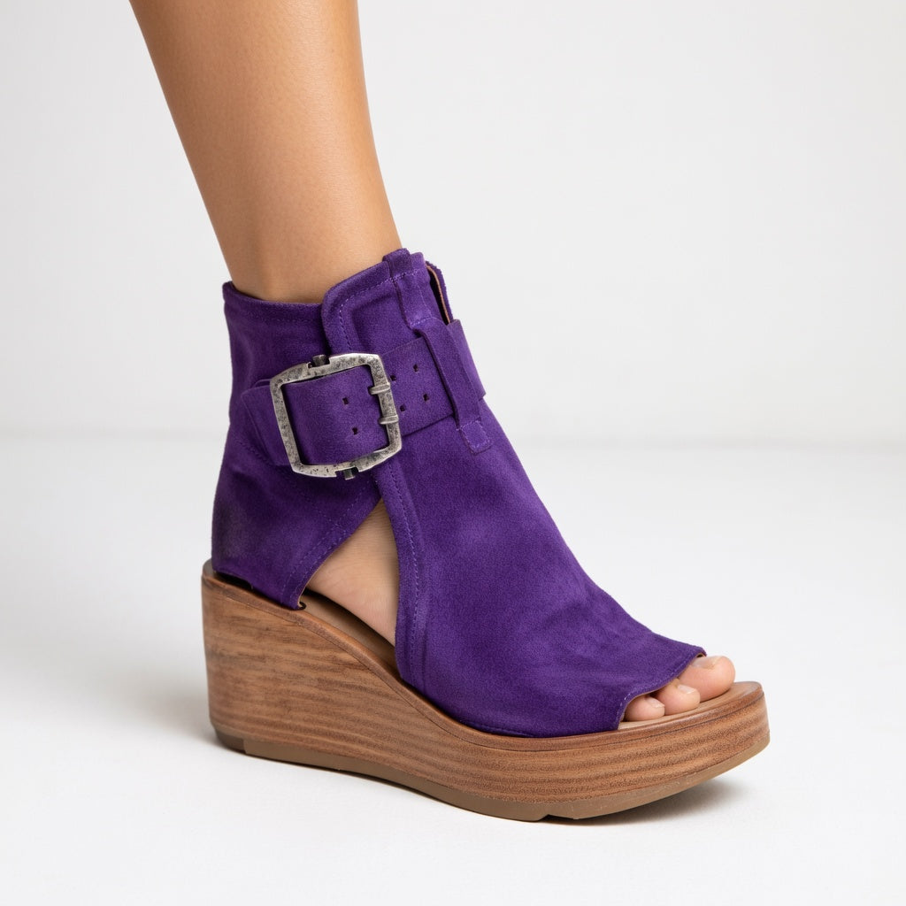 Agnès Paris | Bottines compensées ouvertes Lila