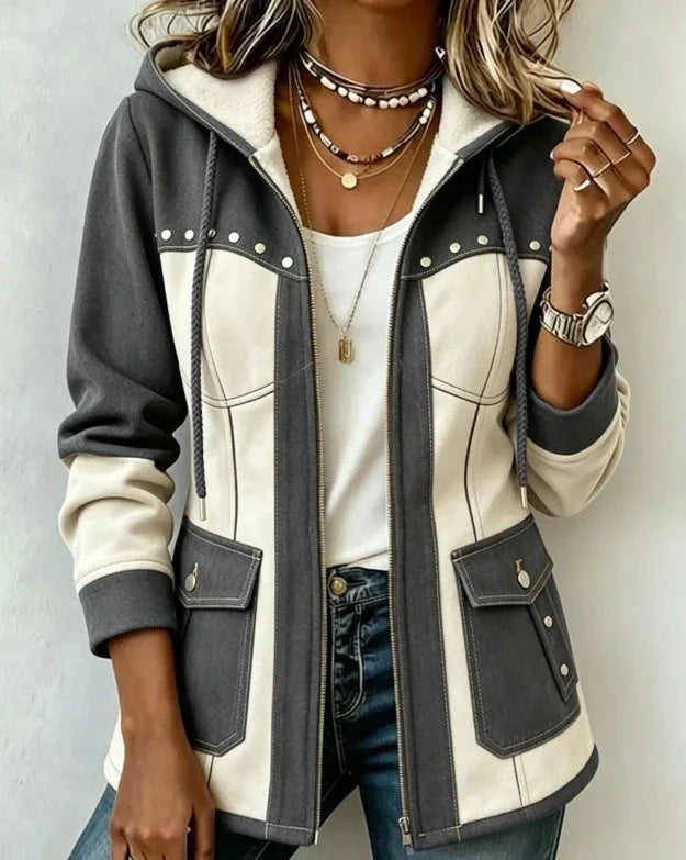 Agnès Paris | Veste à Capuche Bi-Matière Véronique