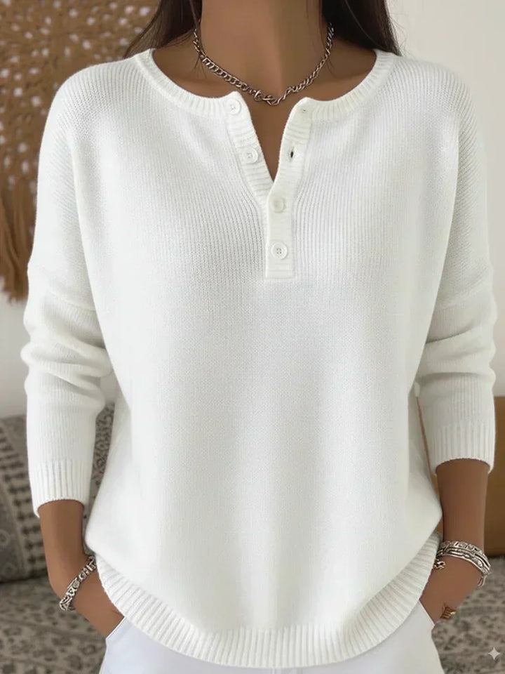 Agnès Paris | Pull Henley Encolure Boutonnée Amélie