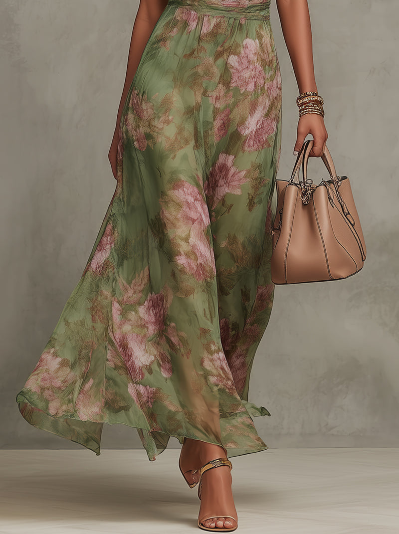 Agnès Paris | Robe Longue Élégante Florale Élise