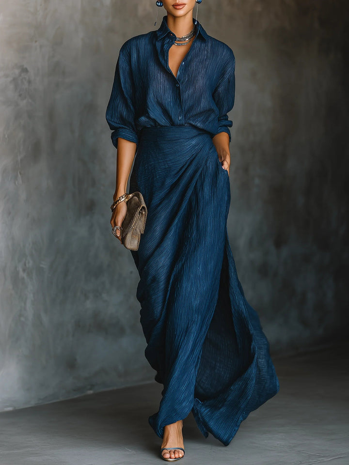 Agnès Paris | Ensemble Satin Blouse et Jupe