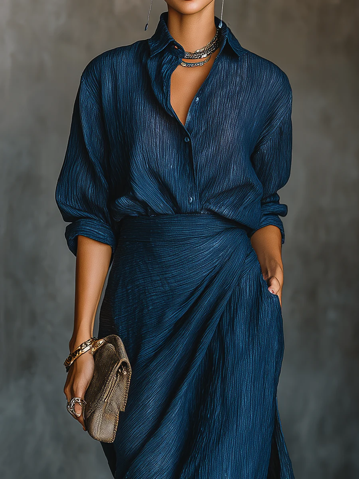 Agnès Paris | Ensemble Satin Blouse et Jupe