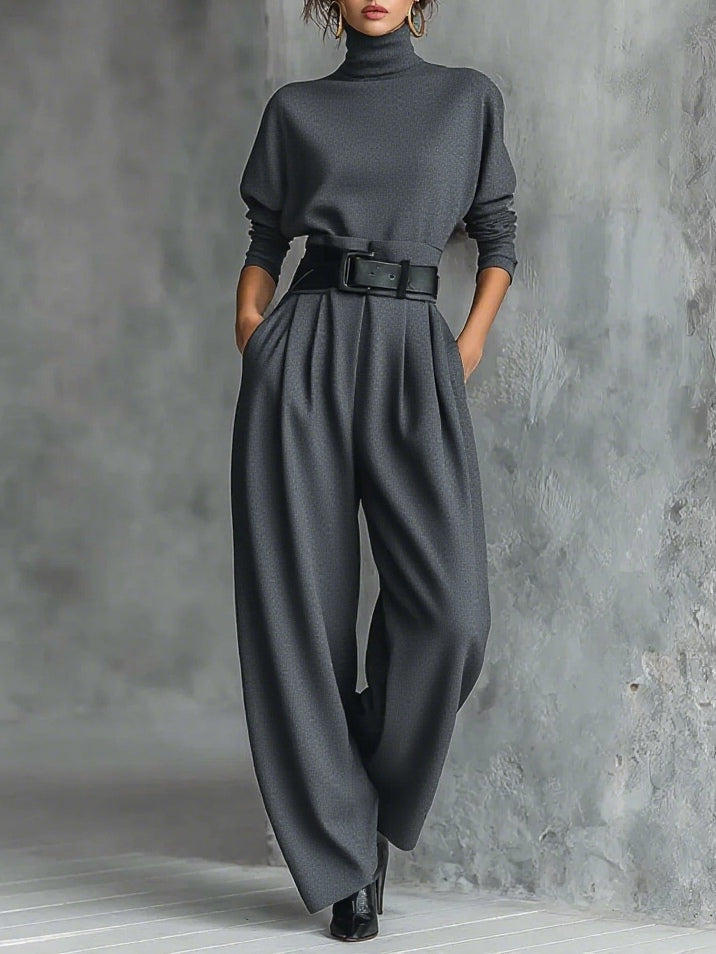 Agnès Paris | Ensemble Col Roulé et Pantalon Droit Cyrielle