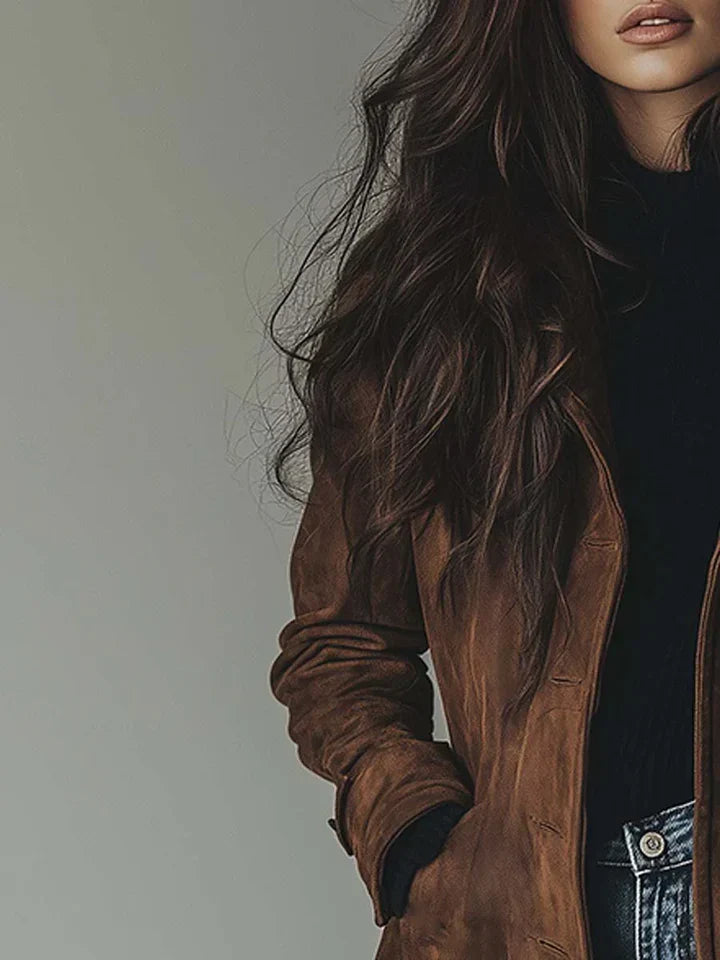 Agnès Paris | MANTEAU ÉLÉGANT À TEXTURE SUÉDÉE