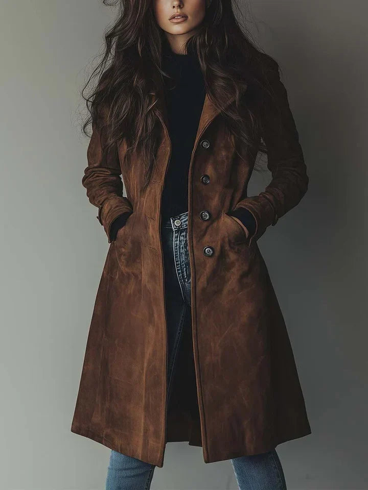 Agnès Paris | MANTEAU ÉLÉGANT À TEXTURE SUÉDÉE
