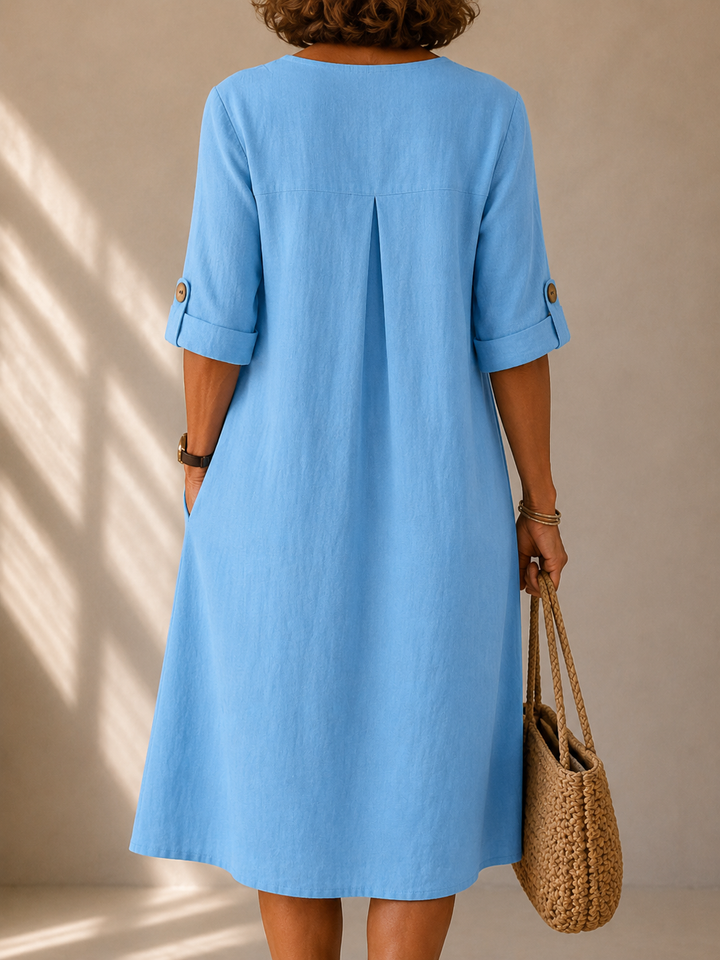 Agnès Paris | Robe Boutonnée Manches Ajustables Marie