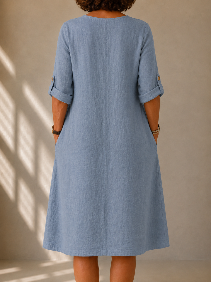 Agnès Paris | Robe Douce Col Tunisien Élina