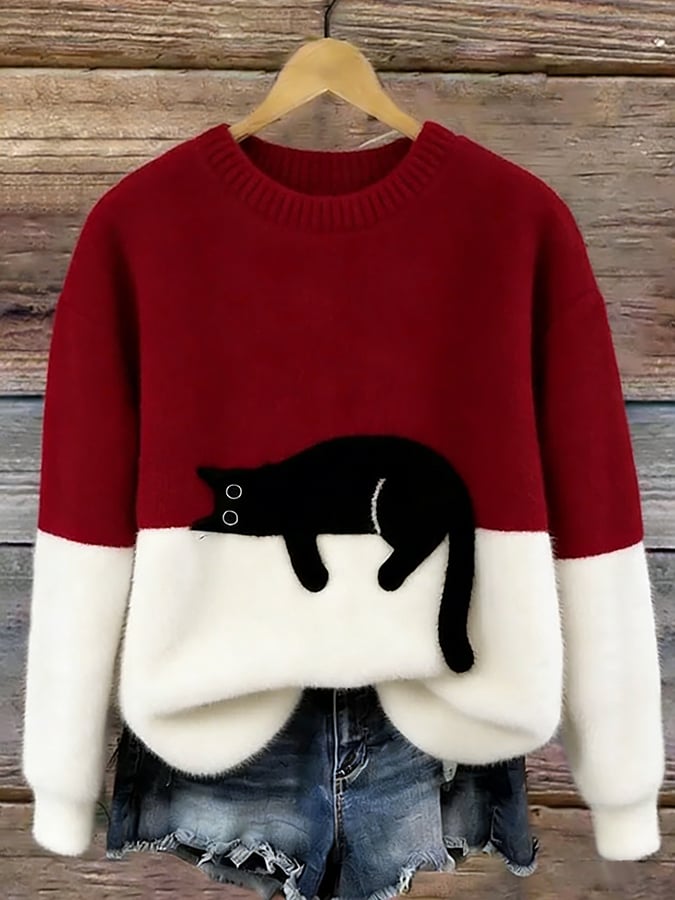 Agnès Paris | Pull Douillet Chat Endormi Charlotte