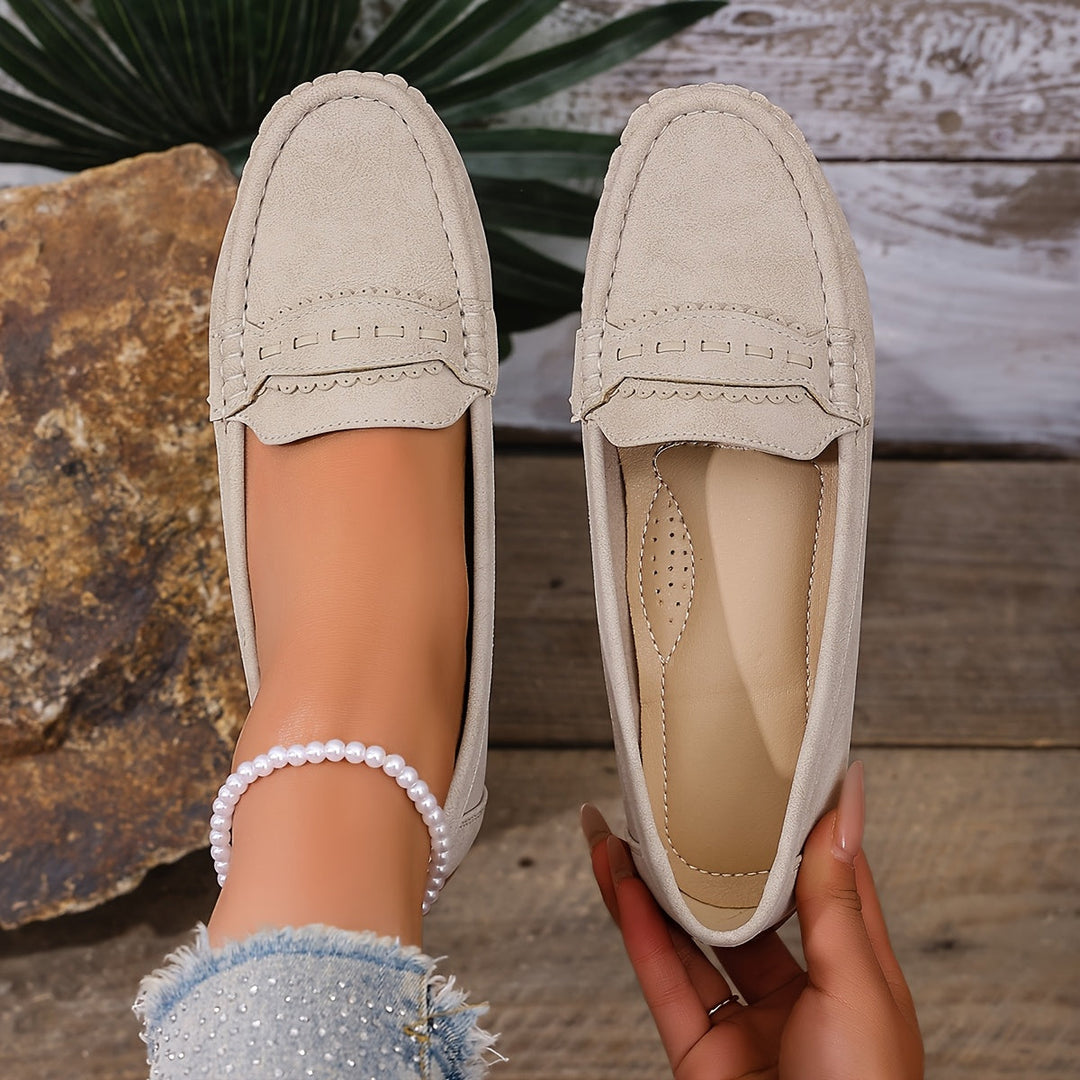 Agnès Paris | Mocassins Effet Daim Festonnés Marie