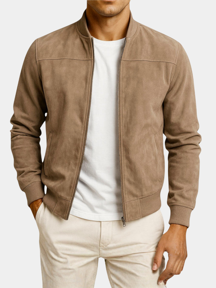 Agnès Paris | VESTE BOMBER EN CUIR SUEDE HOMME