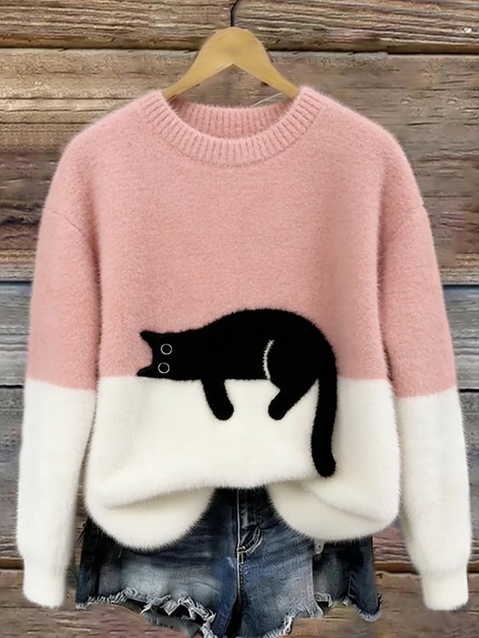 Agnès Paris | Pull Douillet Chat Endormi Charlotte