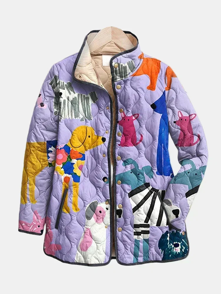 Agnès Paris | Veste Matelassée Petits Chiens Michèle