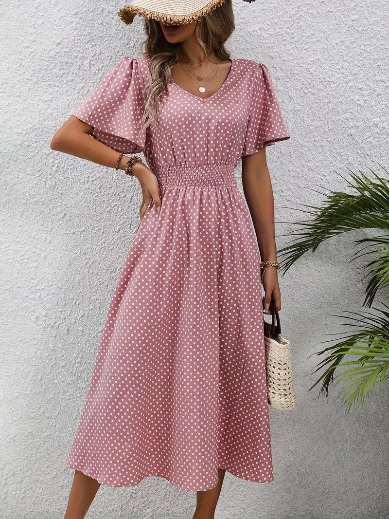 Agnès Paris | Robe Élégante Pois Élisa