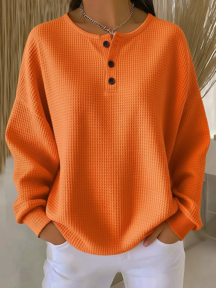 Agnès Paris | Sweat Gaufré Henley Catherine