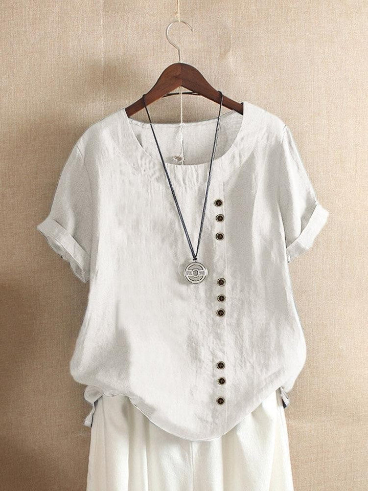 Agnès Paris | Blouse Aérée avec Patte de Boutonnage Bianca