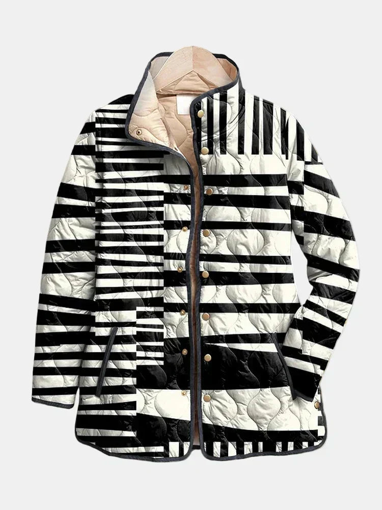 Agnès Paris | Veste Matelassée Rayures Graphiques Véronique