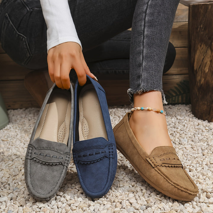 Agnès Paris | Mocassins Effet Daim Festonnés Marie