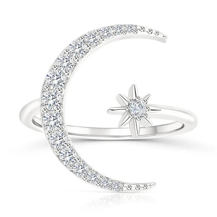 Agnès Paris | BAGUE LUNE ET ÉTOILE EN ARGENT
