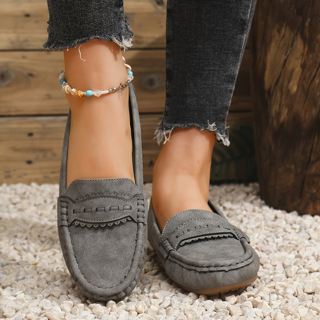 Agnès Paris | Mocassins Effet Daim Festonnés Marie
