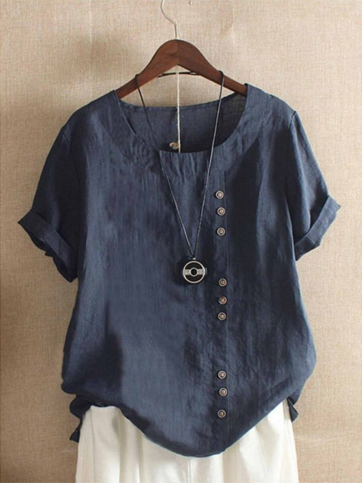 Agnès Paris | Blouse Aérée avec Patte de Boutonnage Bianca