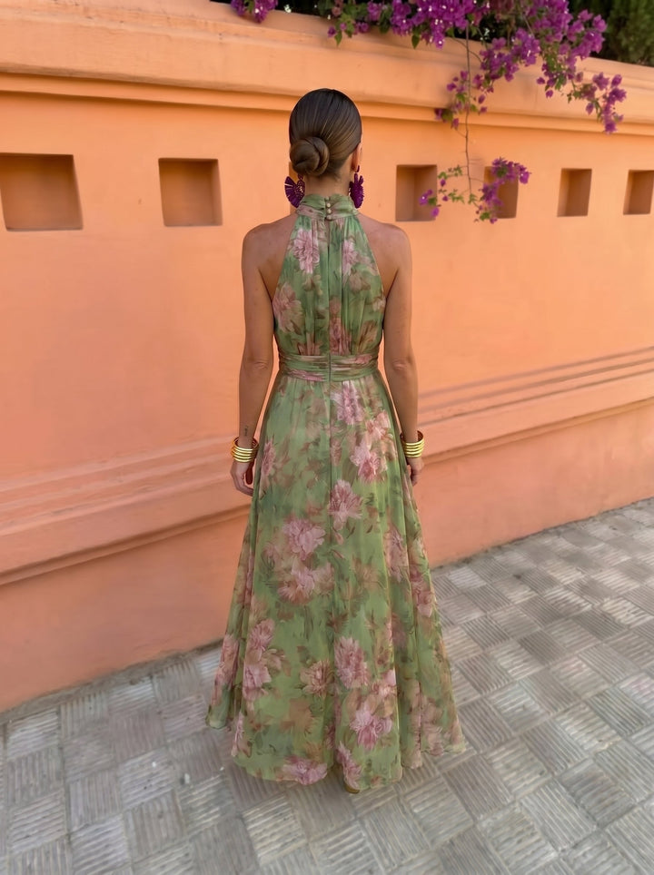 Agnès Paris | Robe Longue Fleurie Encolure Plongeante Sandrine