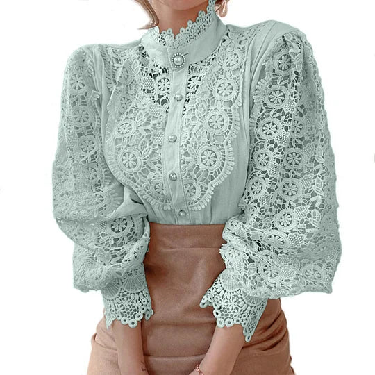 Agnès Paris | Chemise à manches longues avec dentelle et détails Tove