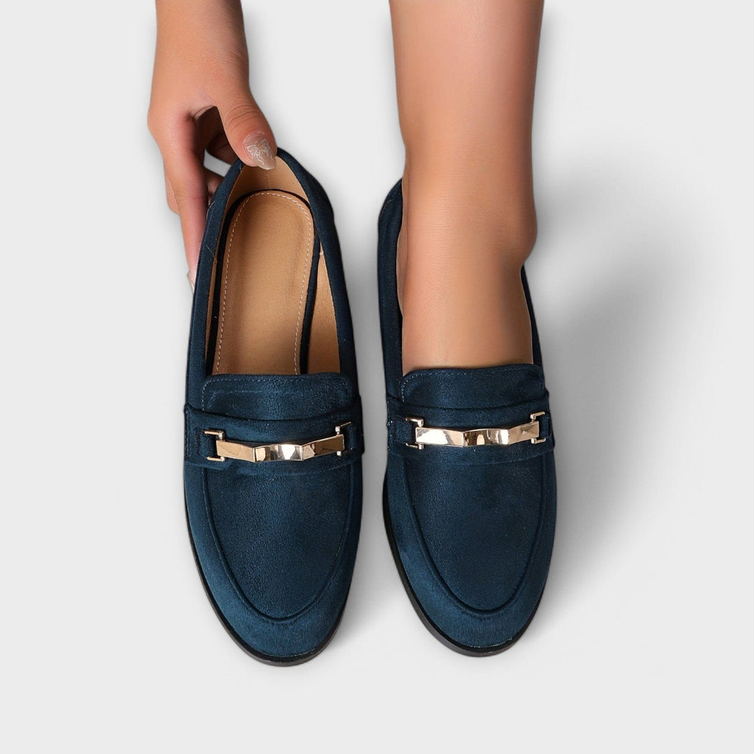 Agnès Paris | Mocassins Daim Chaîne Dorée Nathalie