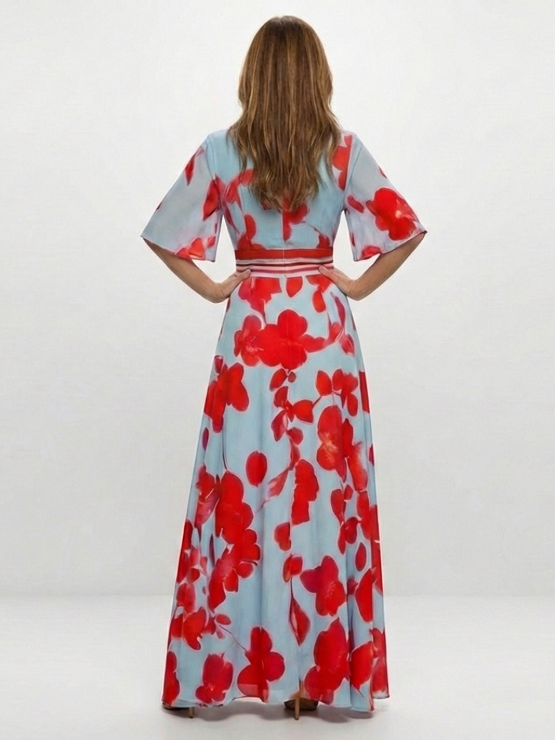 Agnès Paris | Robe Maxi Fleurie à Manches Corinne