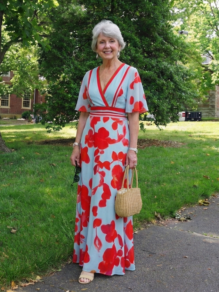 Agnès Paris | Robe Maxi Fleurie à Manches Corinne