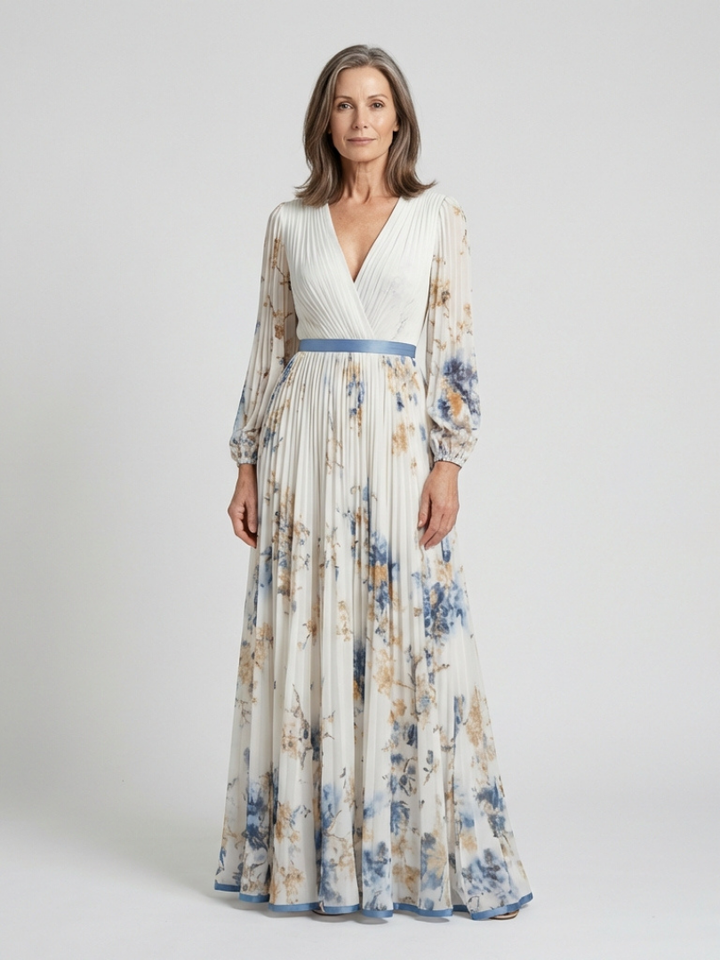 Agnès Paris | Robe Maxi Fleurie à Manches Longues Lavinia