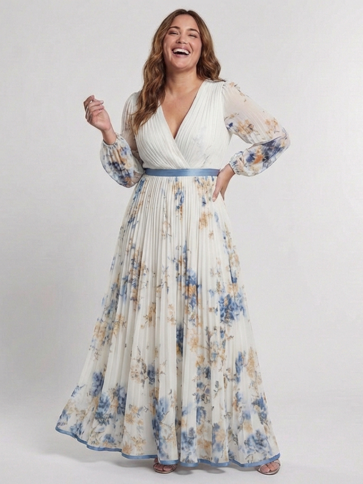 Agnès Paris | Robe Maxi Fleurie à Manches Longues Lavinia