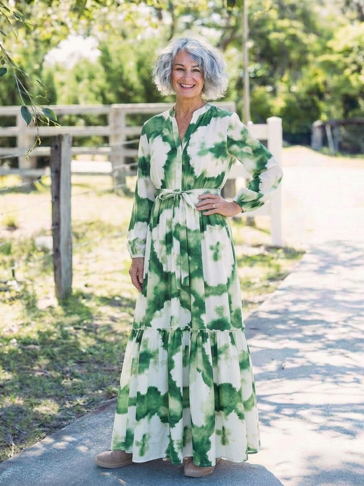 Agnès Paris | Robe Maxi à Manches Longues Sabine