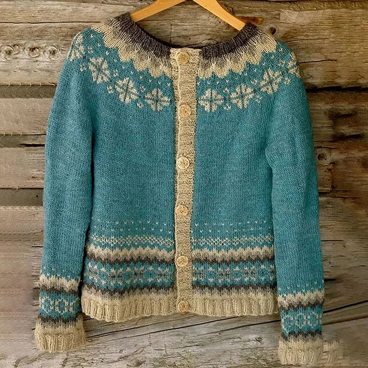 Agnès Paris | Gilet Maille Boutonné Nordique Charlotte