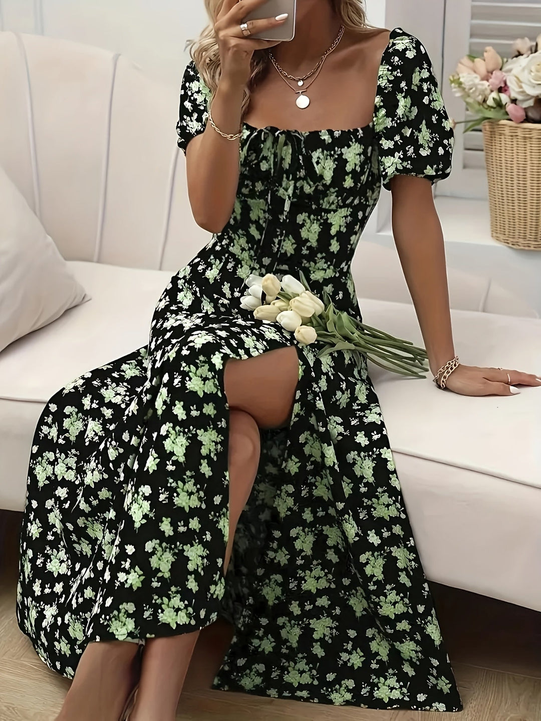 Agnès Paris | Robe Élégante Florale Chloé