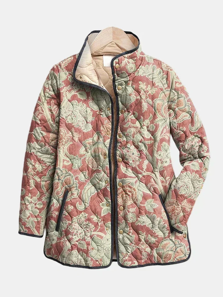 Agnès Paris | Veste Matelassée Damas Terracotta Pauline