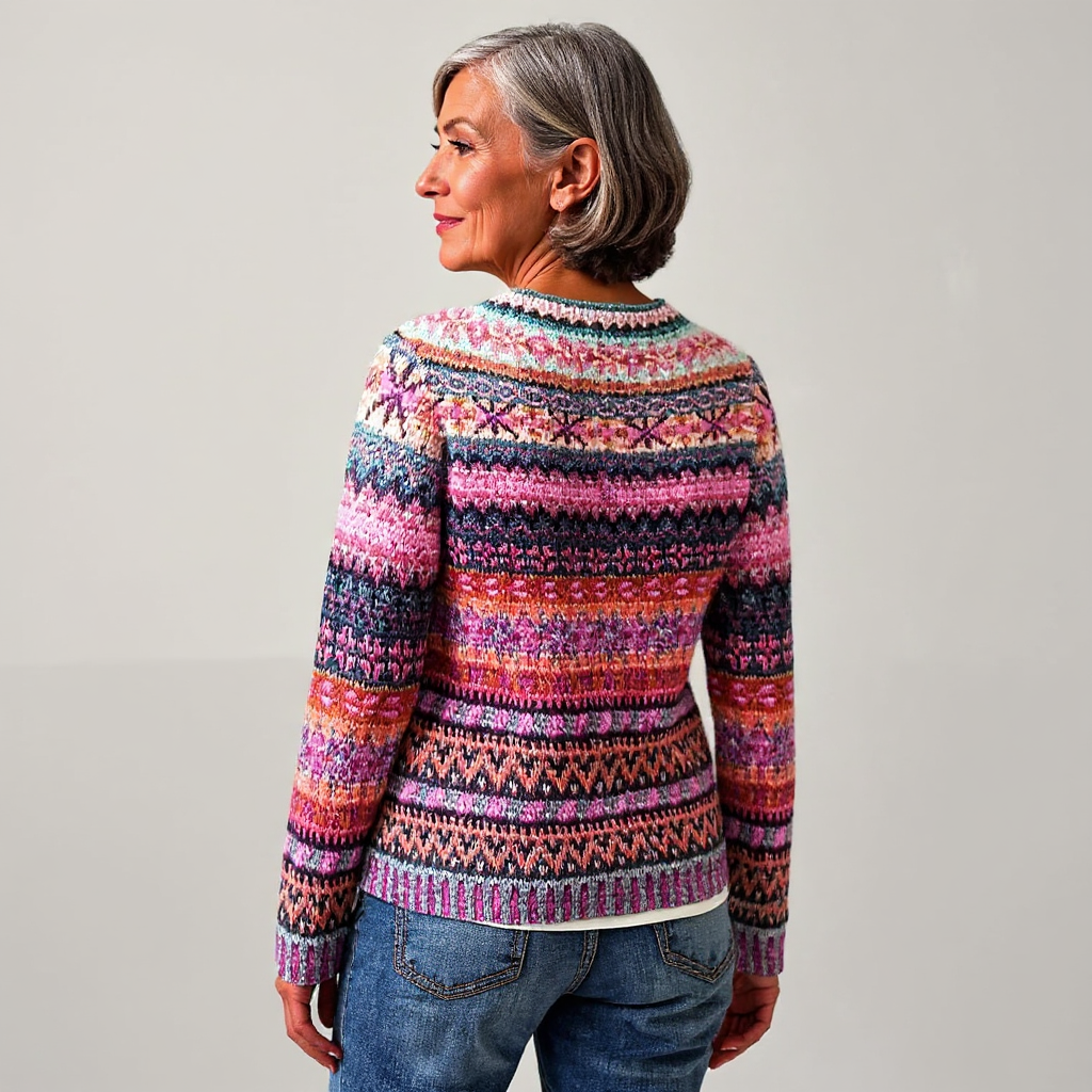 Agnès Paris | Pull Maille Chinée Rose Élina