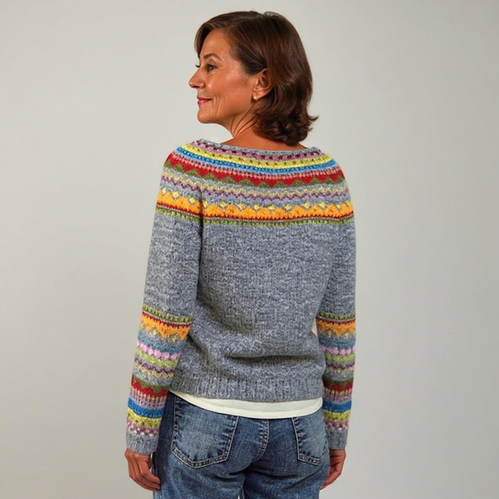 Agnès Paris | Pull Maille Empiècement Arc-en-ciel Sylvie