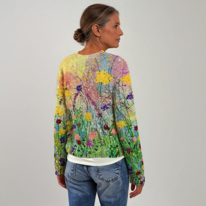 Agnès Paris | Pull Maille Prairie Fleurie Manon