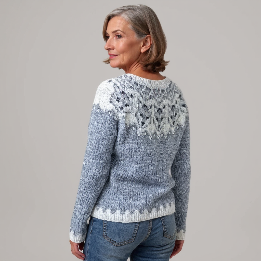 Agnès Paris | Pull Maille Empiècement Givré Léa