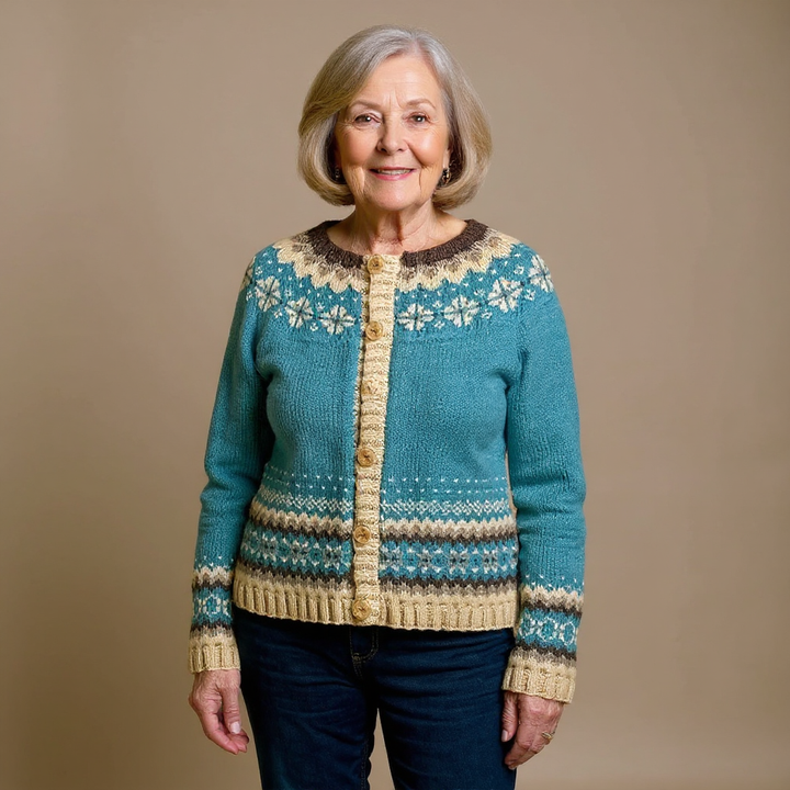 Agnès Paris | Gilet Maille Boutonné Nordique Charlotte