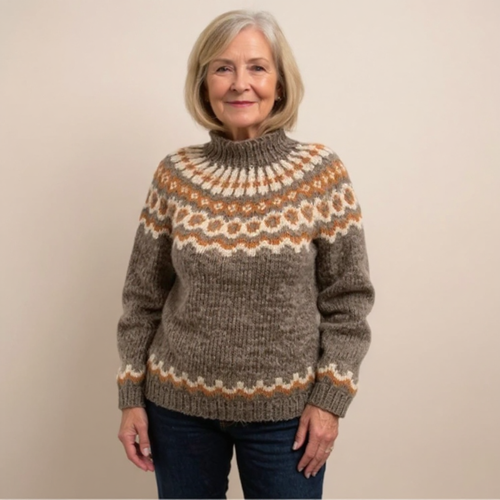 Agnès Paris | Pull Col Montant Jacquard Christine
