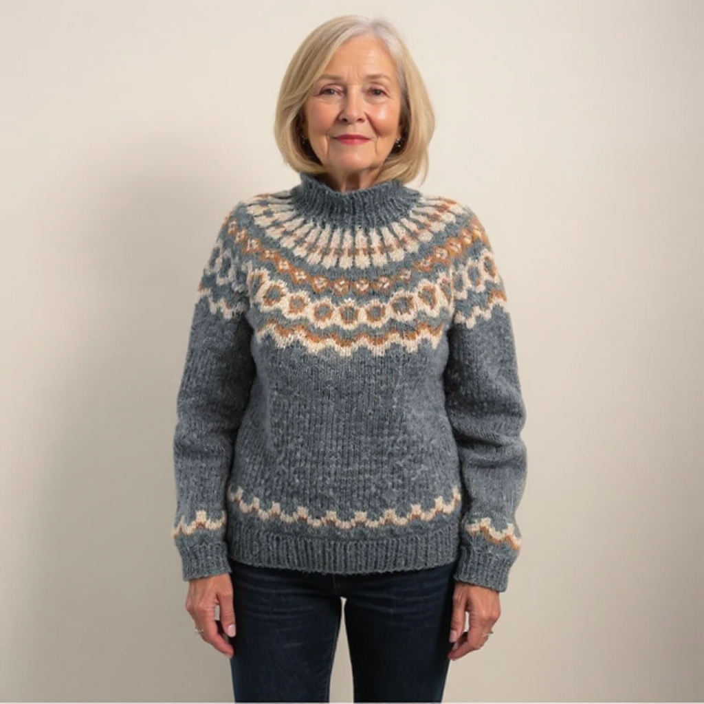 Agnès Paris | Pull Col Montant Jacquard Christine