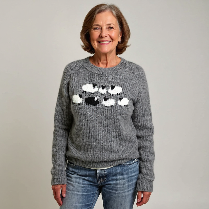 Agnès Paris | Pull Maille Petits Moutons Lucie