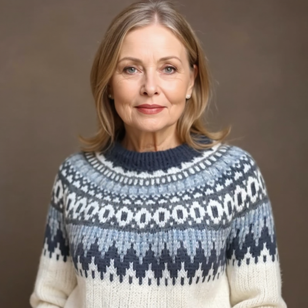 Agnès Paris | Pull Maille Écru Empiècement Marine Pauline