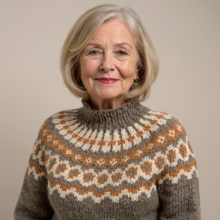 Agnès Paris | Pull Col Montant Jacquard Christine