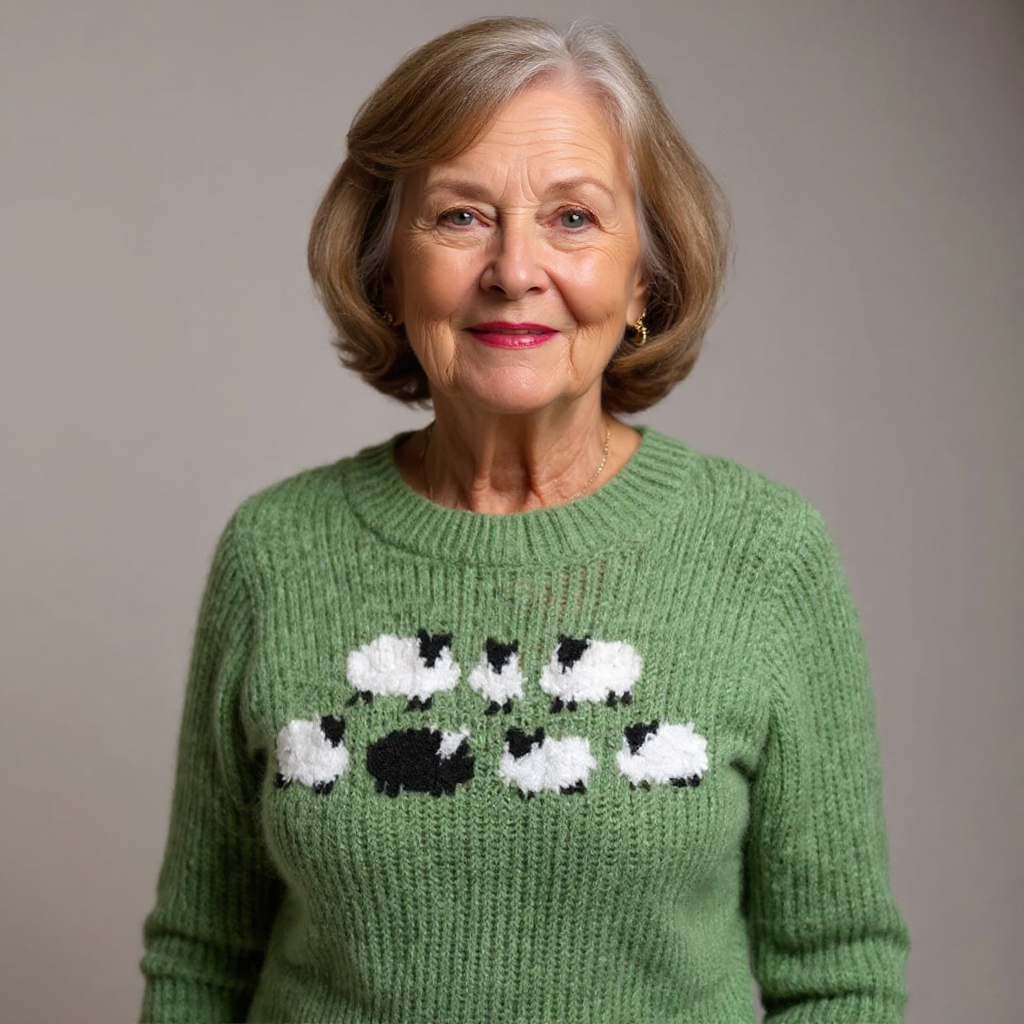 Agnès Paris | Pull Maille Motif Moutons Mathilde